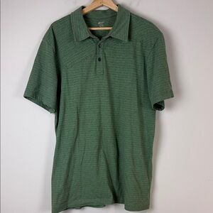 MEC Green Striped Men's Polo Shirt Size XL